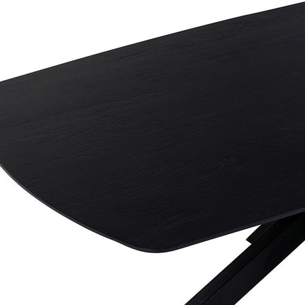 Eetkamertafel Deens ovaal 160, Acacia zwart