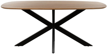 Deense ovale eetkamertafel 160, mango glad naturel