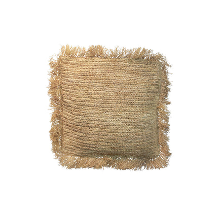 Raffia kussenhoes vierkant - naturel - 40x40