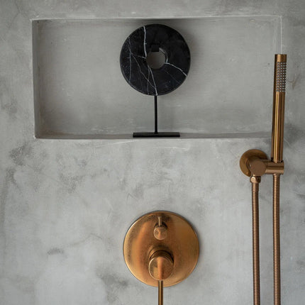 Marmeren schijf op standaard - Zwart - S