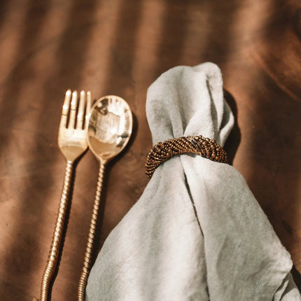De palmboom saladevork - goud