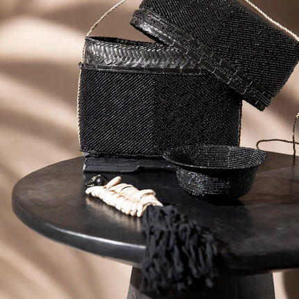 Schatkist met kralen - zwart