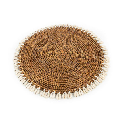 Koloniale schelpplacemat - naturel bruin