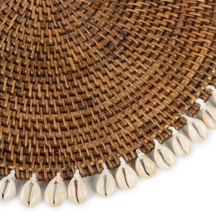 Koloniale schelpplacemat - naturel bruin