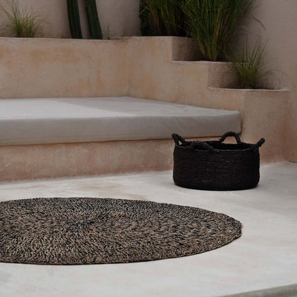 Het zeegrasvloerkleed - Natuurlijk zwart - 150