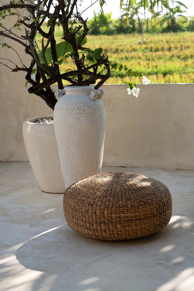 De Hyacint Poef - Naturel - M