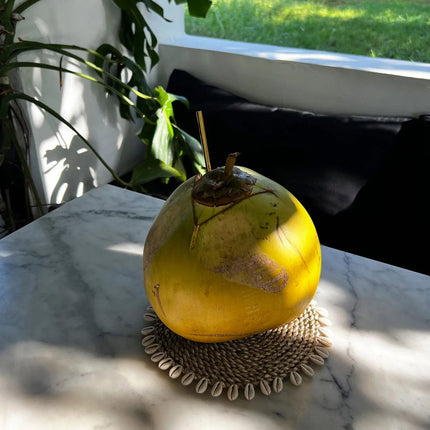 De zeegras schelpenonderzetter - naturel