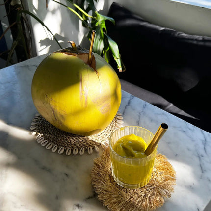 De zeegras schelpenonderzetter - naturel