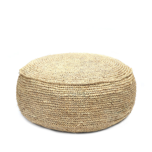 De Raffia Flores Poef - Naturel