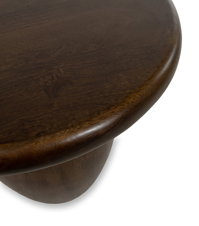 Bijzettafel Ø50, H50, mango-walnoot