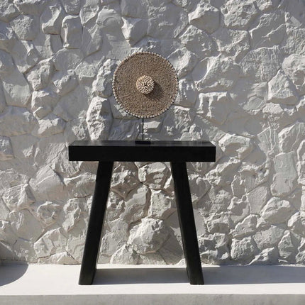 De schelp Guadeloupe op standaard - natuurwit