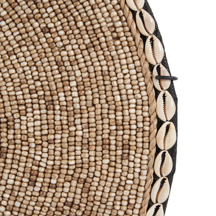 De schelp Guadeloupe op standaard - natuurwit