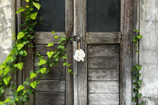 Kai schelpsleutelhanger - wit