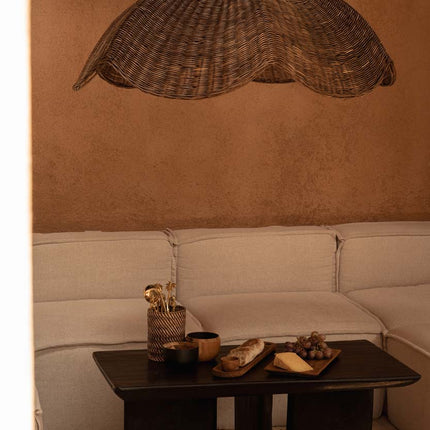 De Wave-hanglamp - Donkere walnoot - L