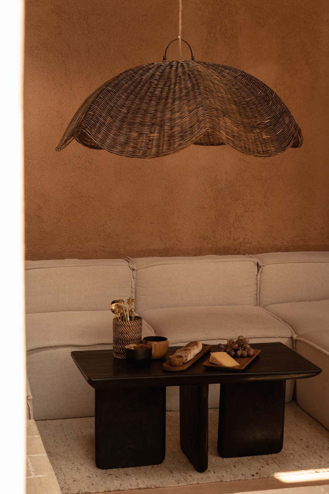 De Wave-hanglamp - Donkere walnoot - L