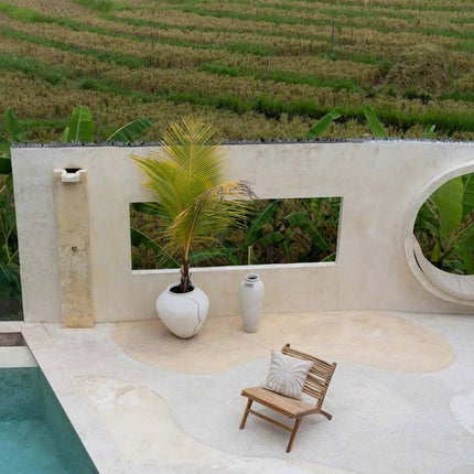 De Isla Palm kussenhoes - natuurwit