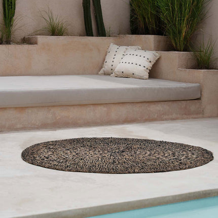 De French Kiss kussenhoes - naturel zwart