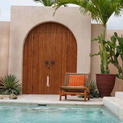 The Zillion Kiss kussenhoes - terracotta-wit