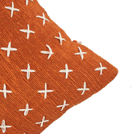 The Zillion Kiss kussenhoes - terracotta-wit