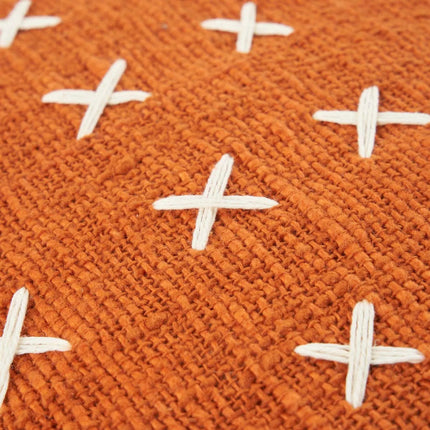 The Zillion Kiss kussenhoes - terracotta-wit