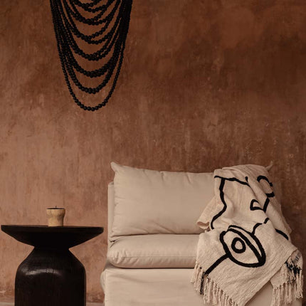 Het boze oog bedsprei - natuurlijk zwart