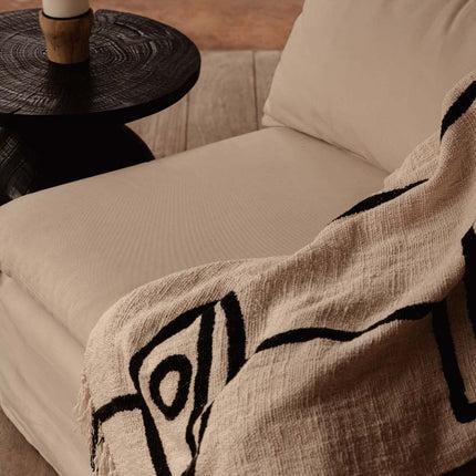 Het boze oog bedsprei - natuurlijk zwart