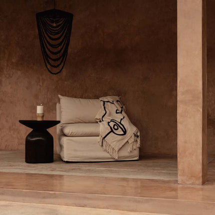 Het boze oog bedsprei - natuurlijk zwart