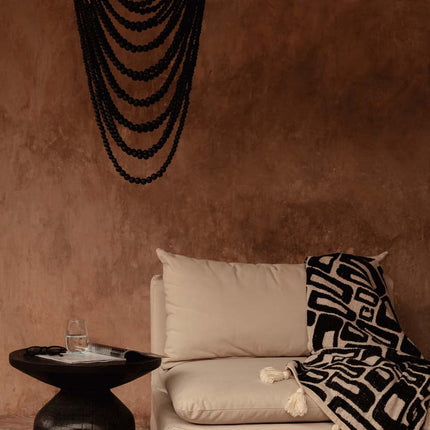 De Azteekse bedsprei - naturel zwart