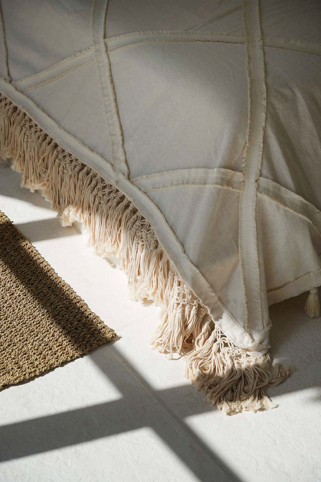 De Berber bedsprei - naturel