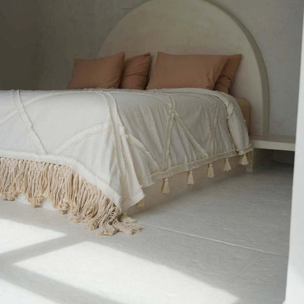 De Berber bedsprei - naturel