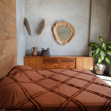 De Berber bedsprei - terracotta