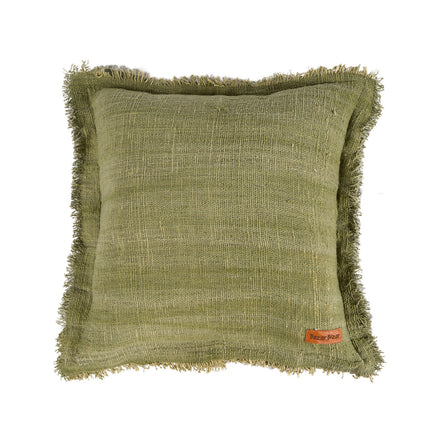 Jungle-kussenhoes met franjes - groen