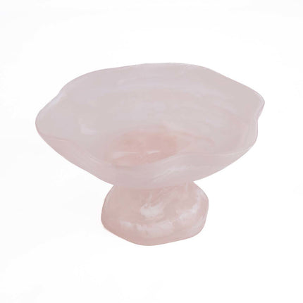 De organische fruithouder van hars - roze-wit