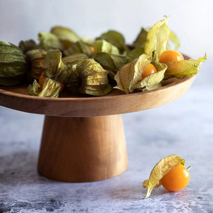 De teakwortel taartschaal - S