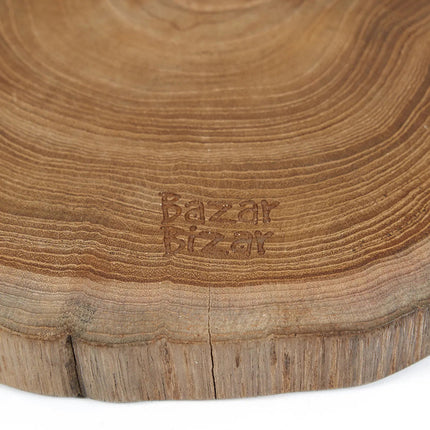 De snijplank van teakwortel