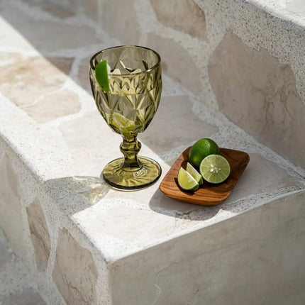 De teakwortel serveerschaal - rechthoekig