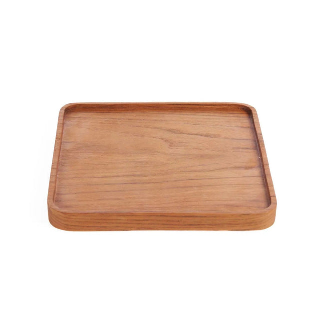 Teak vierkant bord - naturel - M