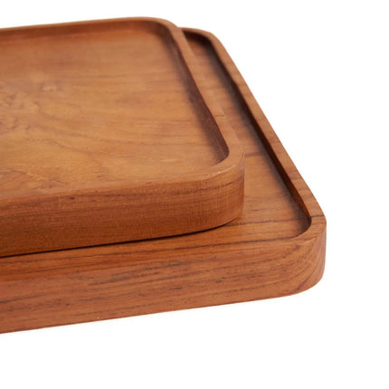 Teak vierkant bord - naturel - M