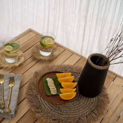 De zeegras-raffia placemat - naturel