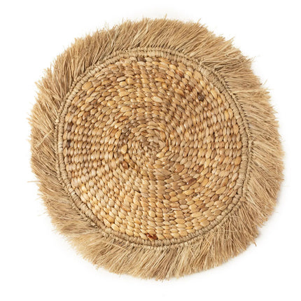 Raffia placemat van waterhyacint - naturel