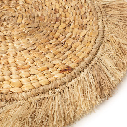 Raffia placemat van waterhyacint - naturel