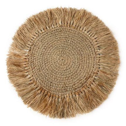 De gehaakte raffia placemat - naturel