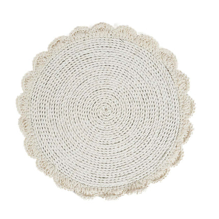 De macramé huwelijksplacemat - naturel