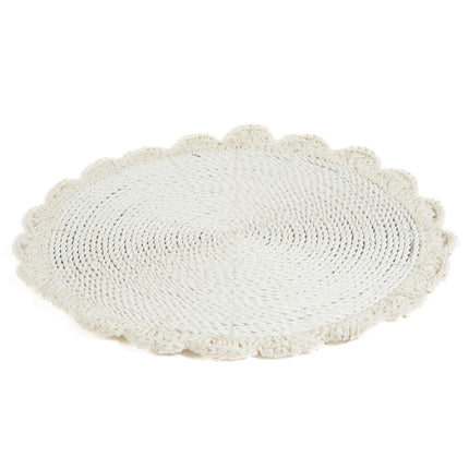 De macramé huwelijksplacemat - naturel
