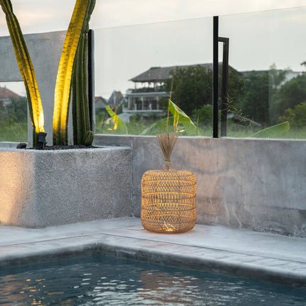 De staande lamp Dumpling - hanglamp - naturel - L