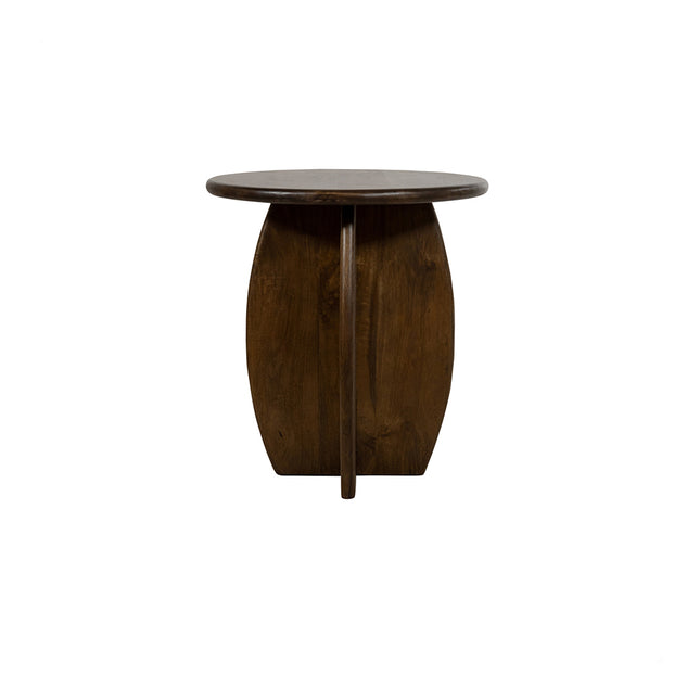 Bijzettafel Ø50, H55, mango walnoot