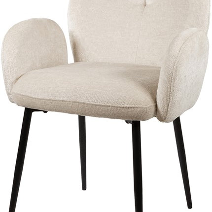 Bobby eetkamerstoel - zonder armleuningen - Perfect Harmony - Ivoor 02 (set van 2)