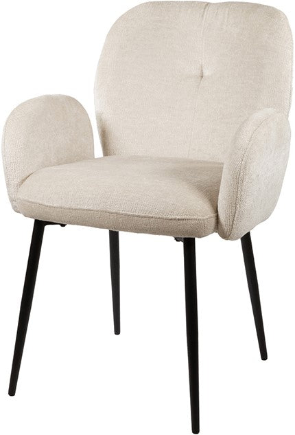 Bobby eetkamerstoel - zonder armleuningen - Perfect Harmony - Ivoor 02 (set van 2)