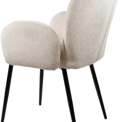 Bobby eetkamerstoel - zonder armleuningen - Perfect Harmony - Ivoor 02 (set van 2)