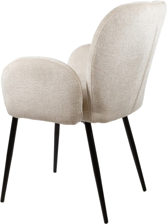 Bobby eetkamerstoel - zonder armleuningen - Perfect Harmony - Ivoor 02 (set van 2)